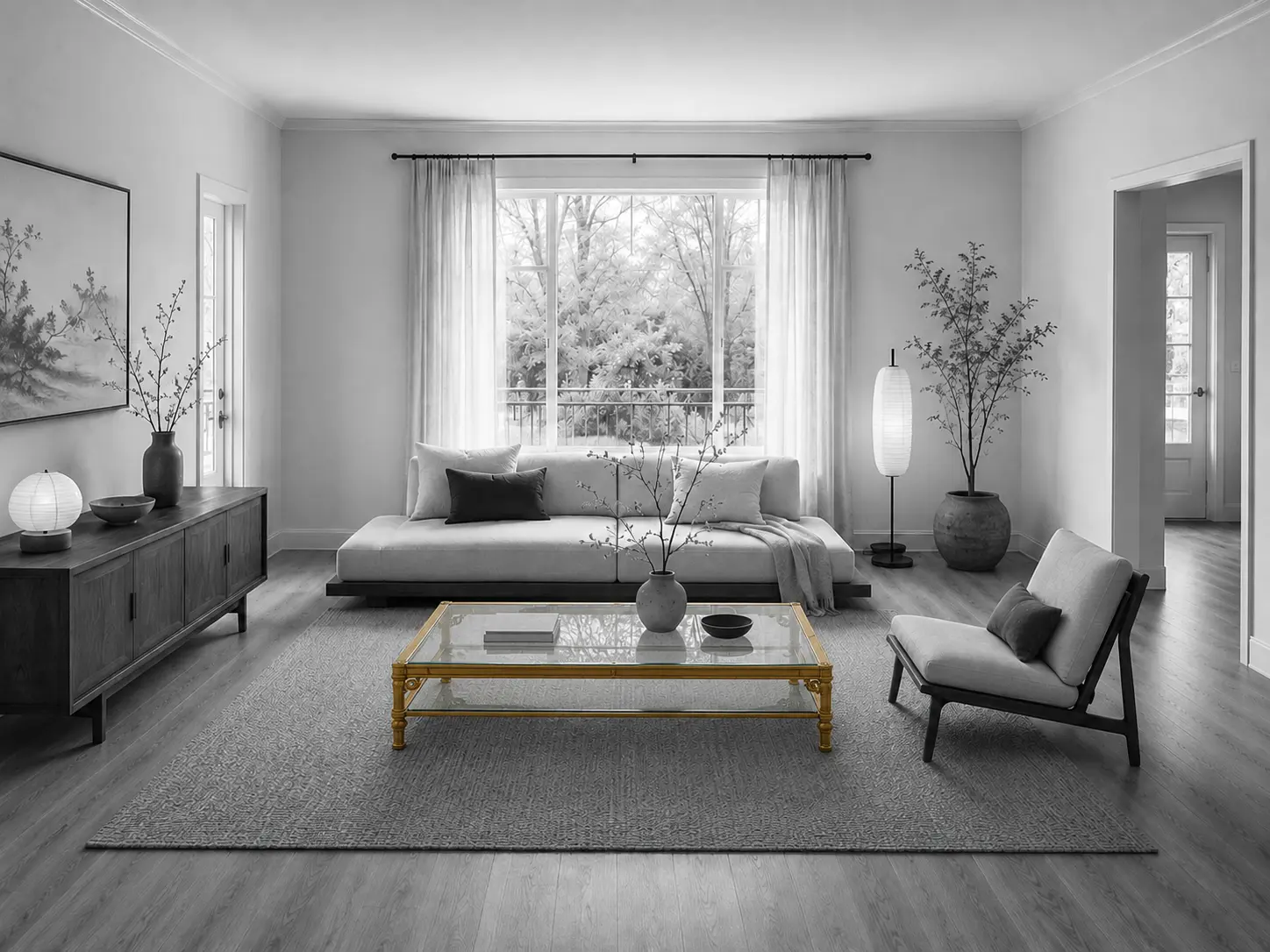 Living room with previous table